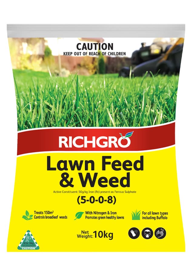 Granular lawn weed and feed